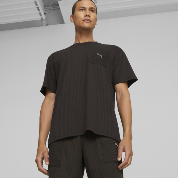 Studio Unwind Men's Training Tee, PUMA Black, large-ZAF