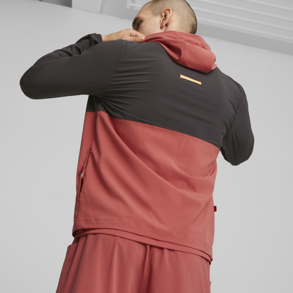 Campera de running First Mile para hombre, PUMA Black-Astro Red, large-ARG