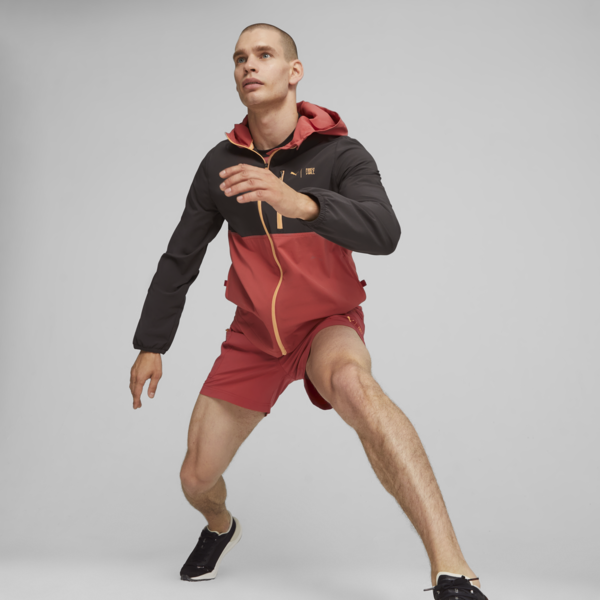 Campera de running First Mile para hombre, PUMA Black-Astro Red, large-ARG