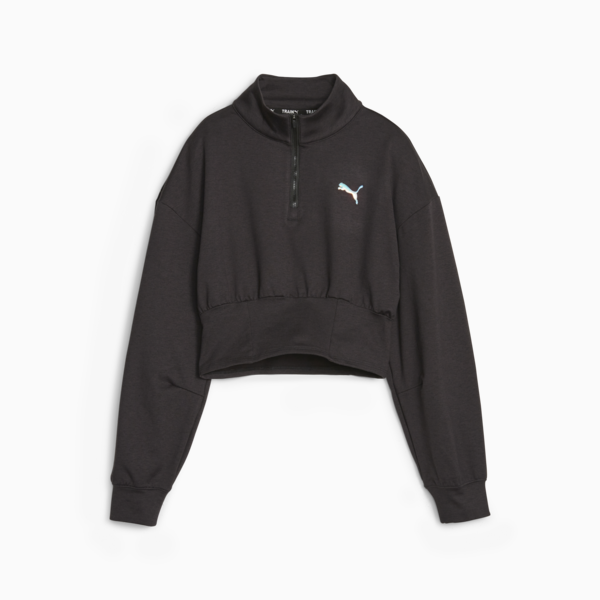 Cloudspun Fashion Half-Zip Training Sweatshirt Women, PUMA Black, large-ZAF