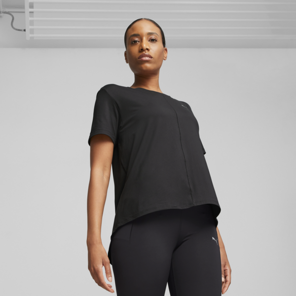 Remera para mujer Studio Yogini Lite, PUMA Black, large-ARG