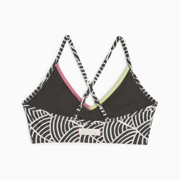 Top de training de bajo impacto PUMA x lemlem para mujer, PUMA Black-Ghost Pepper, large-ARG