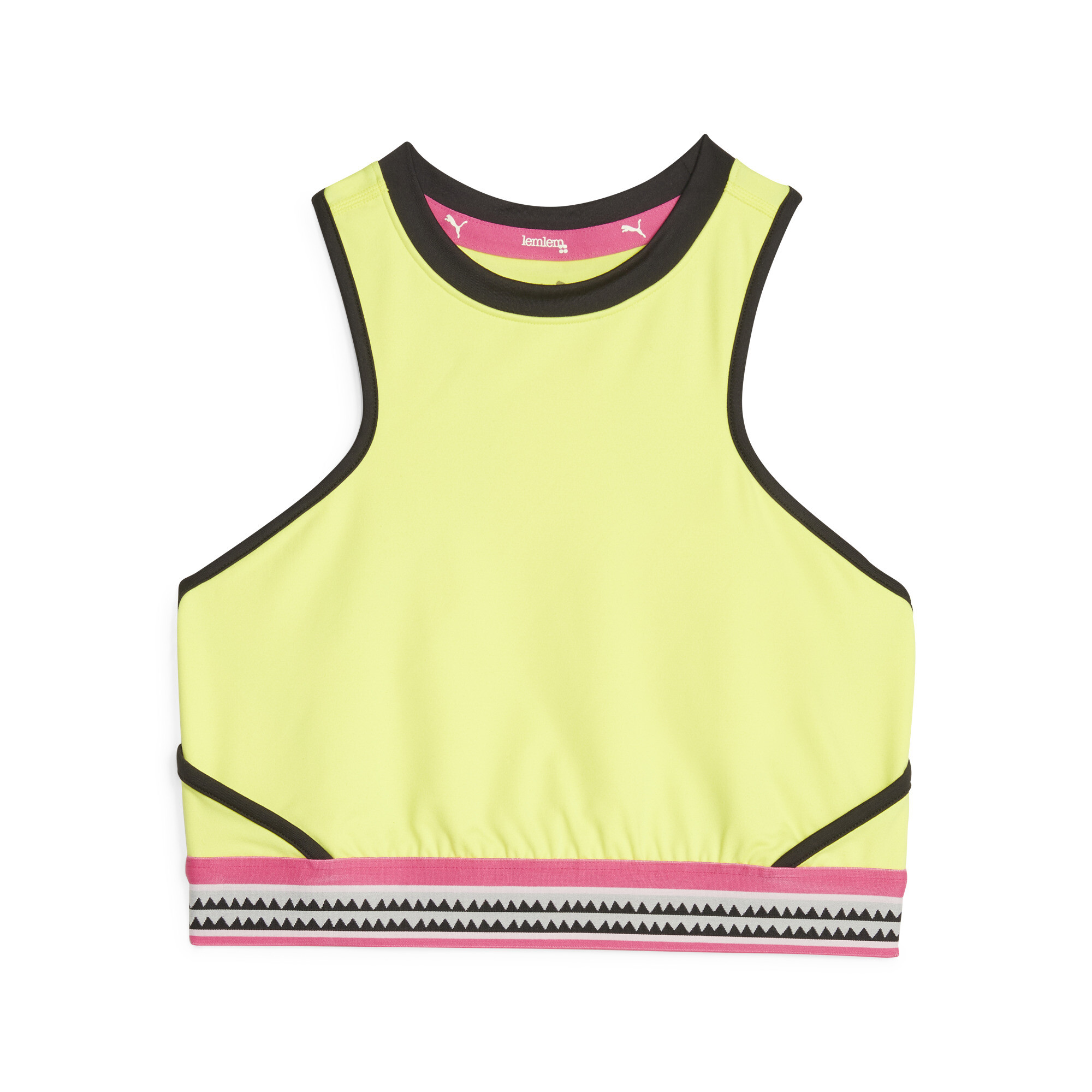 Women's PUMA X Lemlem Cropped Training Tank Top Women In Yellow, Size XS