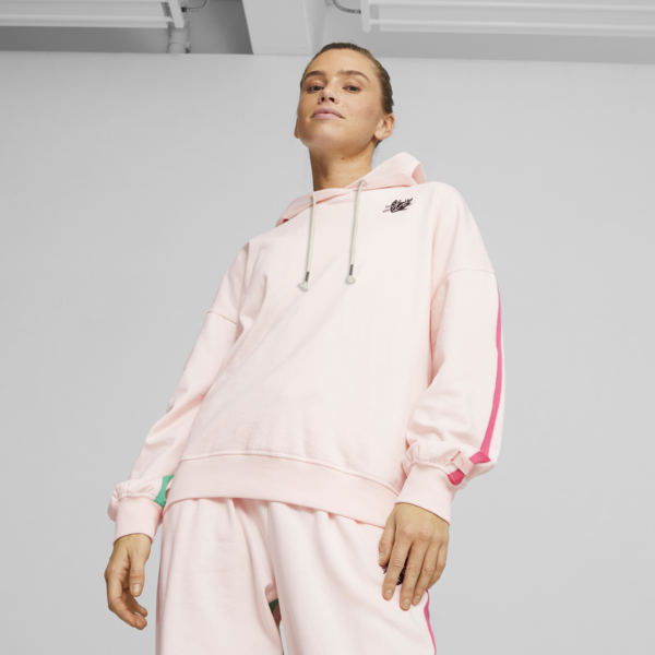 PUMA x lemlem Fleece Training Hoodie Women, Frosty Pink, large-ZAF