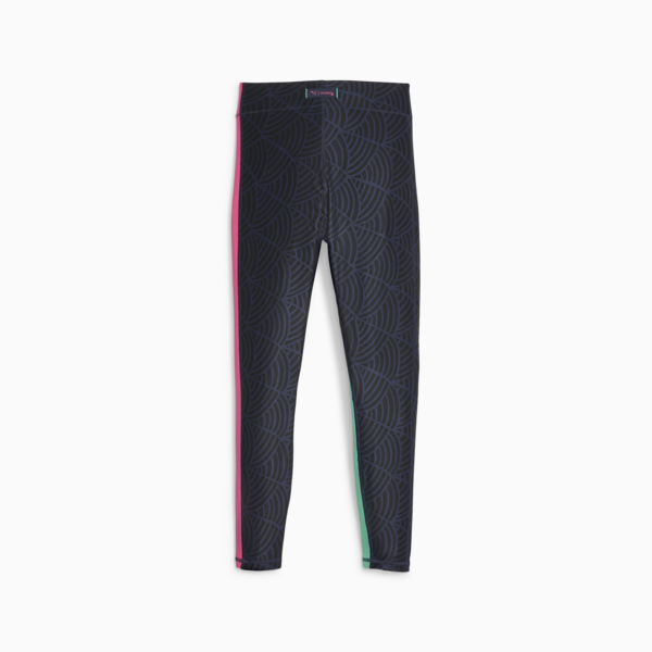 Calzas de training PUMA x lemlem de talle alto 7/8 para mujer, PUMA Navy-PUMA Black, large-ARG