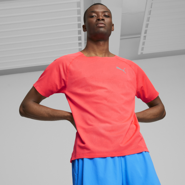 Ultraspun Running Tee Men, Fire Orchid, large-ZAF