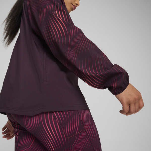 Campera de running para mujer Favourite Velocity, Midnight Plum-AOP, large-ARG
