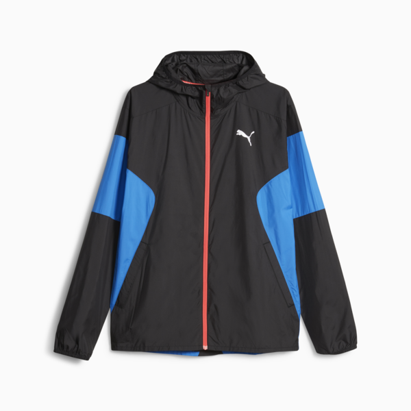 Lightweight Running Jacket Men, PUMA Black-Ultra Blue, large-ZAF