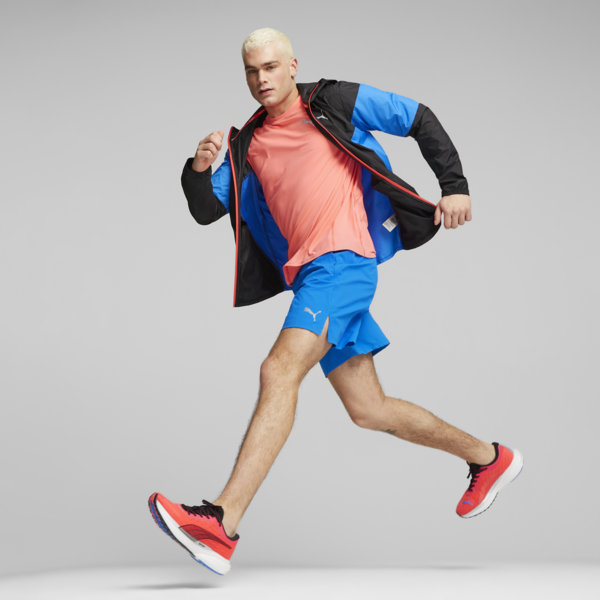Lightweight Running Jacket Men, PUMA Black-Ultra Blue, large-ZAF