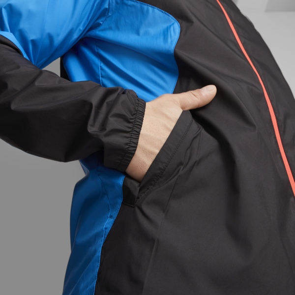 Lightweight Running Jacket Men, PUMA Black-Ultra Blue, large-ZAF