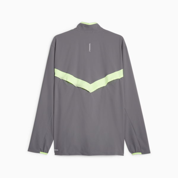 Campera de running Ultraweave para hombre, Cool Dark Gray-Speed Green, large-ARG