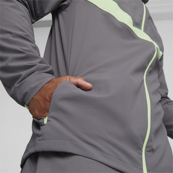 Campera de running Ultraweave para hombre, Cool Dark Gray-Speed Green, large-ARG