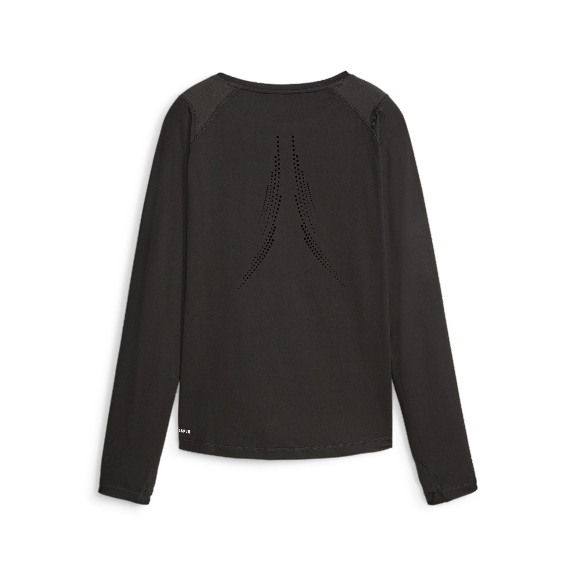 Women's Puma Cloudspun Long Sleeve Running T-Shirt, Black, Size M, Clothing