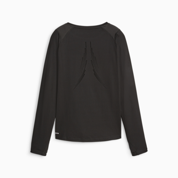 Cloudspun Long Sleeve Running Tee Women, PUMA Black, large-ZAF