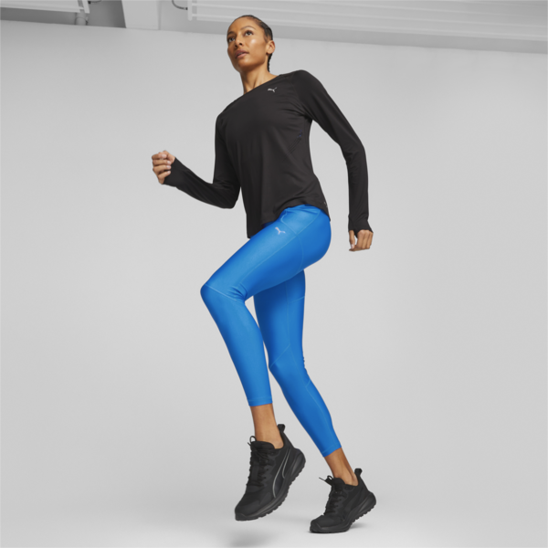 Cloudspun Long Sleeve Running Tee Women, PUMA Black, large-ZAF