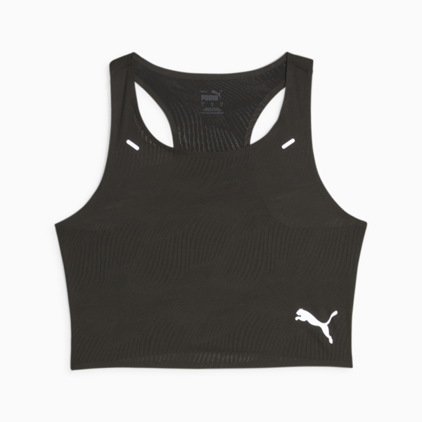 Ultraspun Running Crop Tank Top Women, PUMA Black, large-ZAF