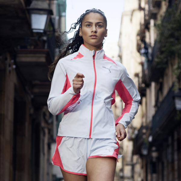 ULTRAWEAVE Women's Running Jacket, Icy Blue-Fire Orchid, large-ZAF