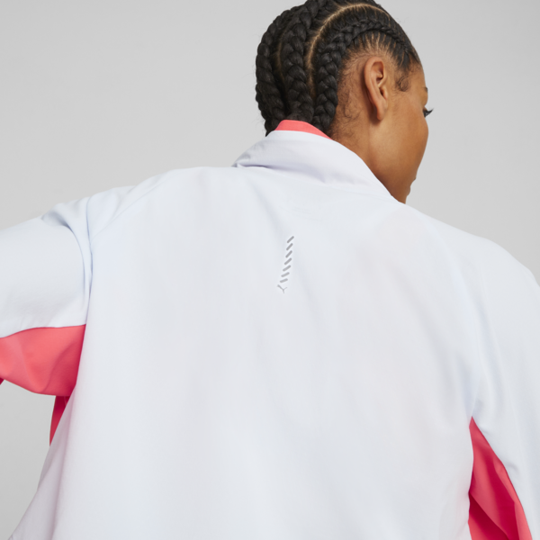 ULTRAWEAVE Women's Running Jacket, Icy Blue-Fire Orchid, large-ZAF