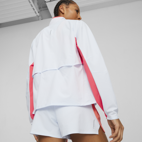 ULTRAWEAVE Women's Running Jacket, Icy Blue-Fire Orchid, large-ZAF