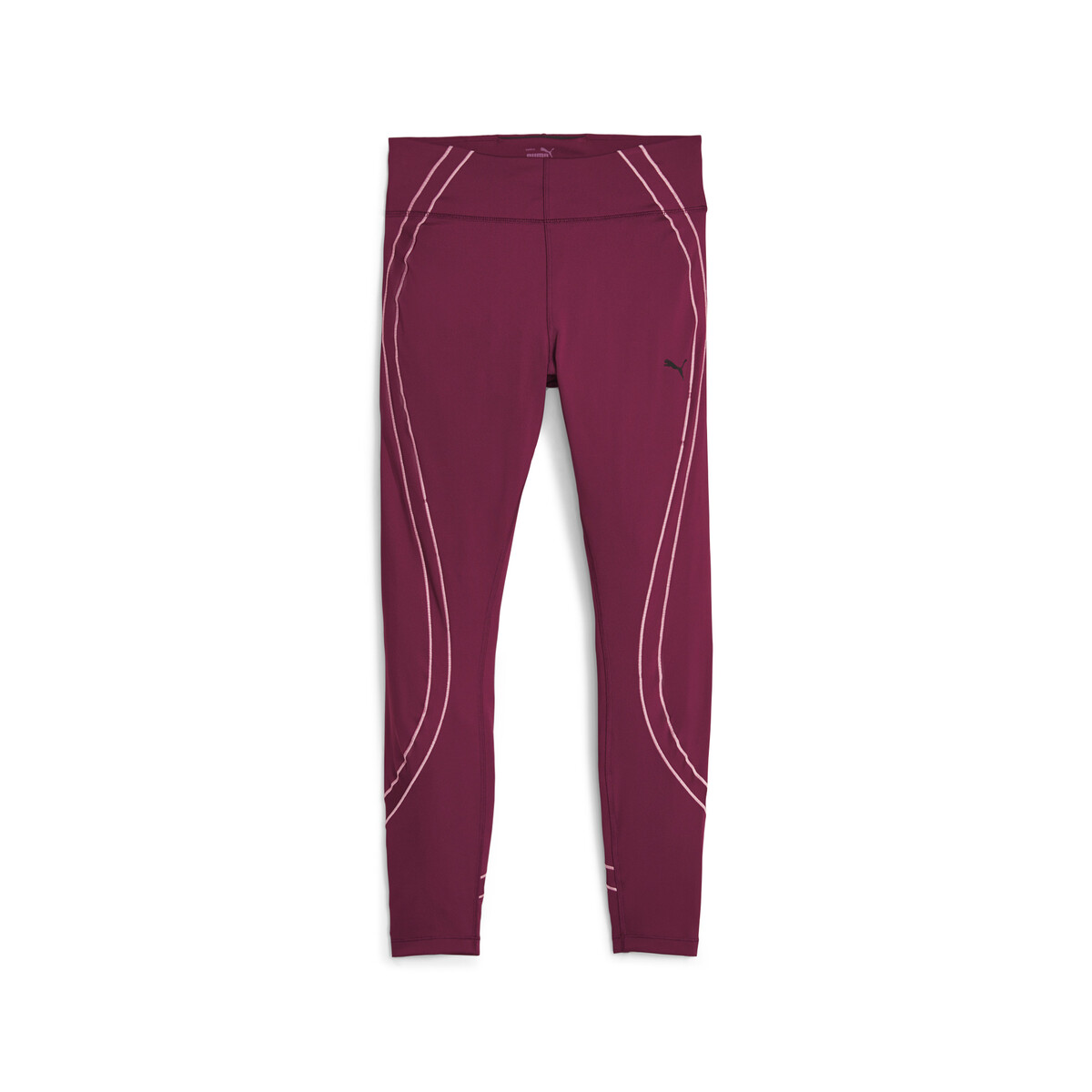 Studio Women's High Waist 7/8 Training Tights in Dark Jasper/Koral Ice by PUMA, Medium
