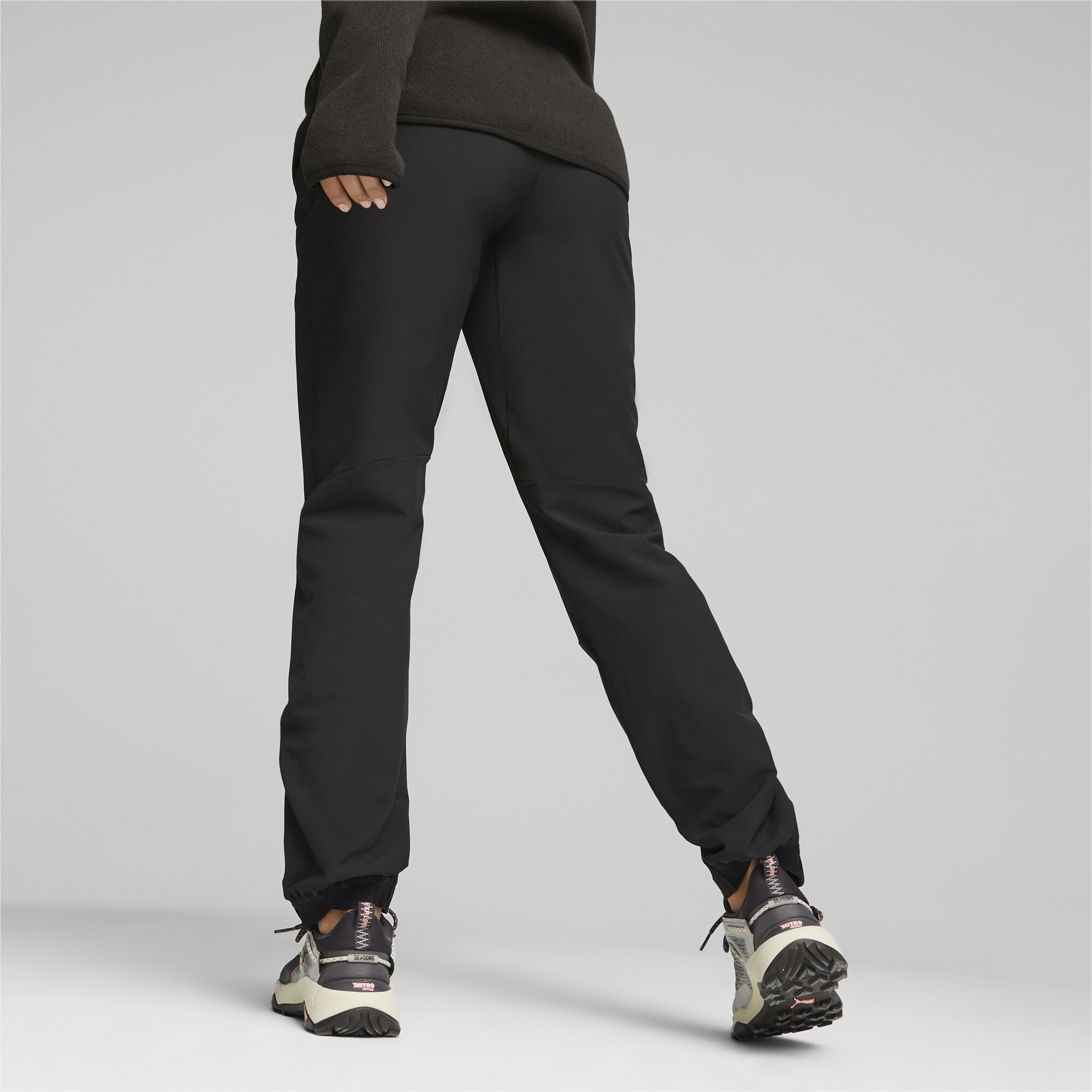 Women's Puma SEASONS's Softshell Running Pants, Black, Size M, Clothing