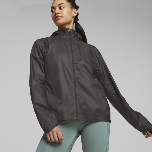 SEASONS Women's Lightweight Trail Running Jacket, PUMA Black, large-ZAF