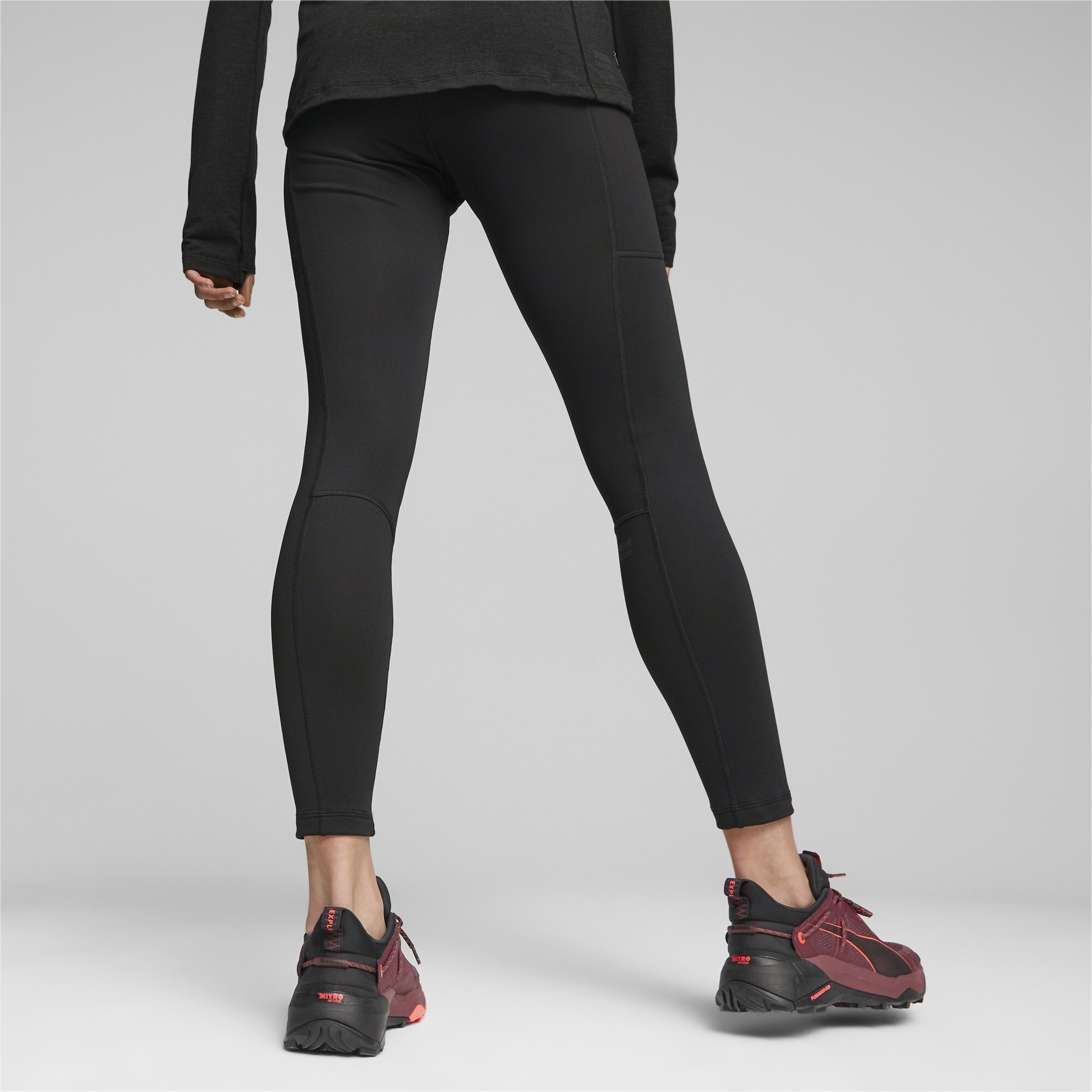 Women's Puma SEASONS's Full-Length Tights, Black, Size XS, Clothing