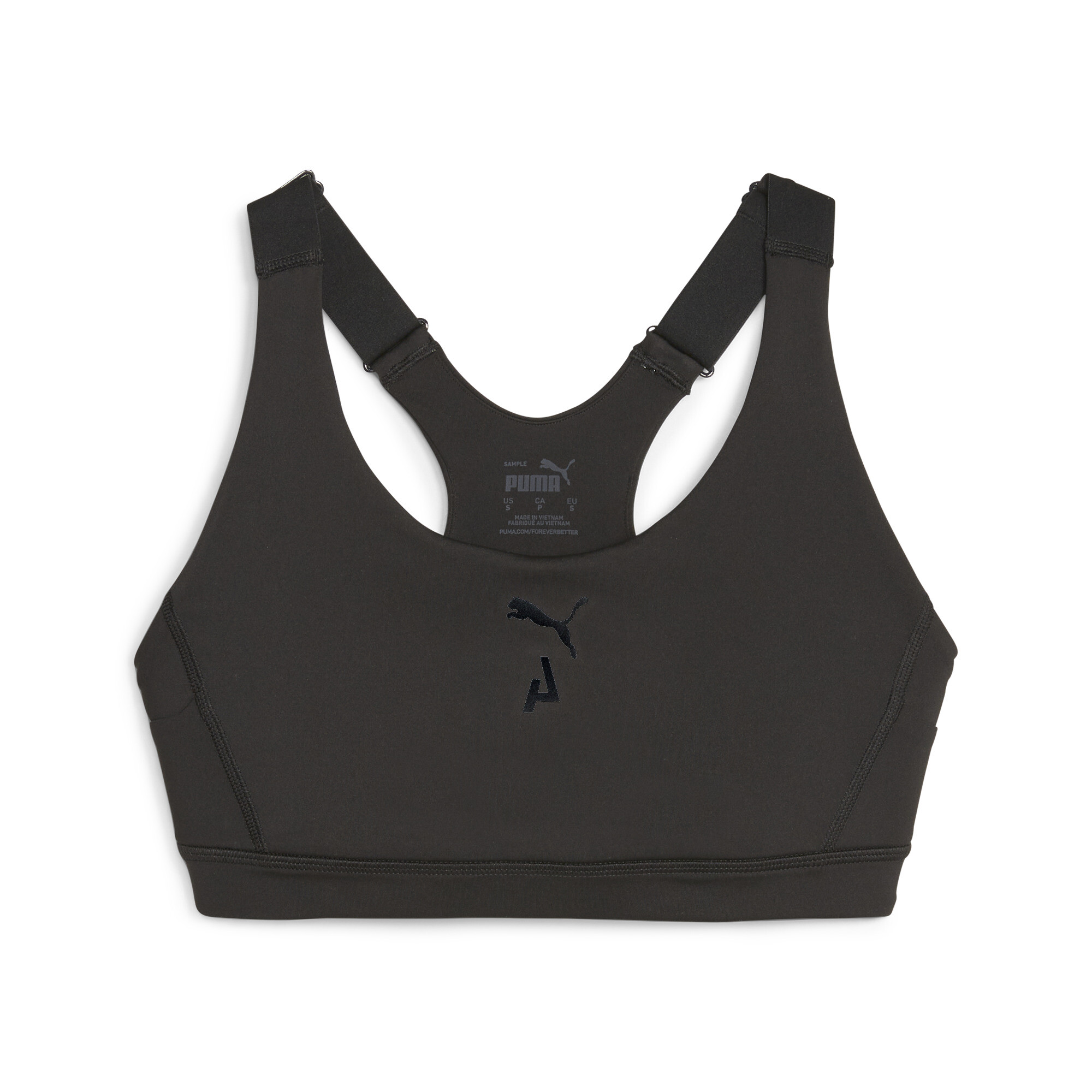 Women's PUMA Seasons High-Impact Running Bra Women In Black, Size Large