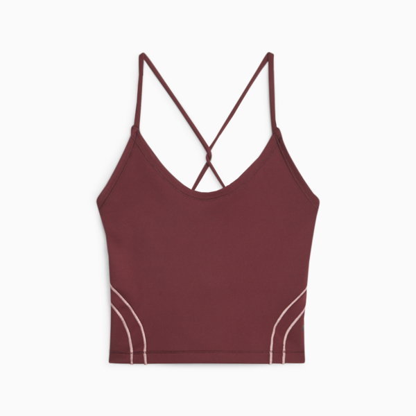 Top de training corto para mujer Studio Ultrabare, Dark Jasper, large-ARG