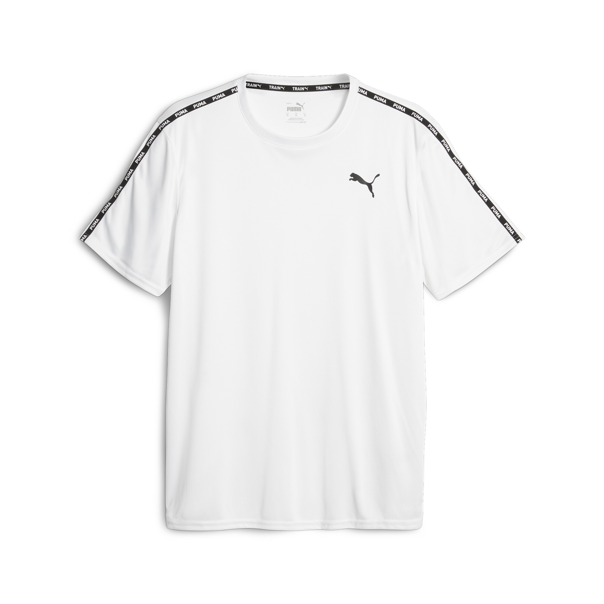 Men's Puma FIT's Taped Training T-Shirt, White, Size XXL, Clothing