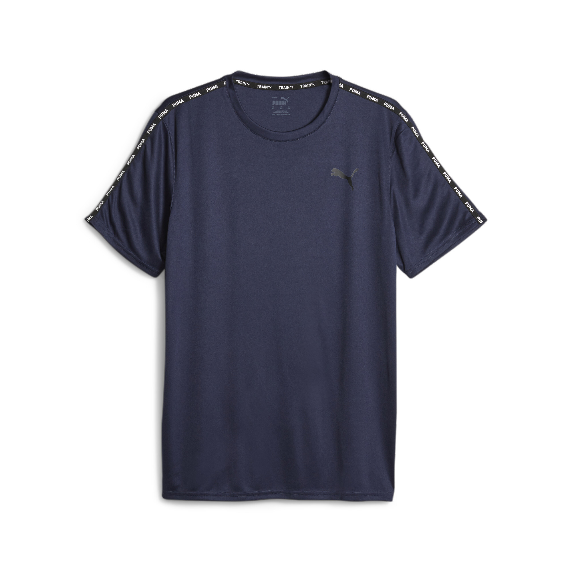 Men's Puma FIT's Taped Training T-Shirt, Blue, Size XXL, Clothing