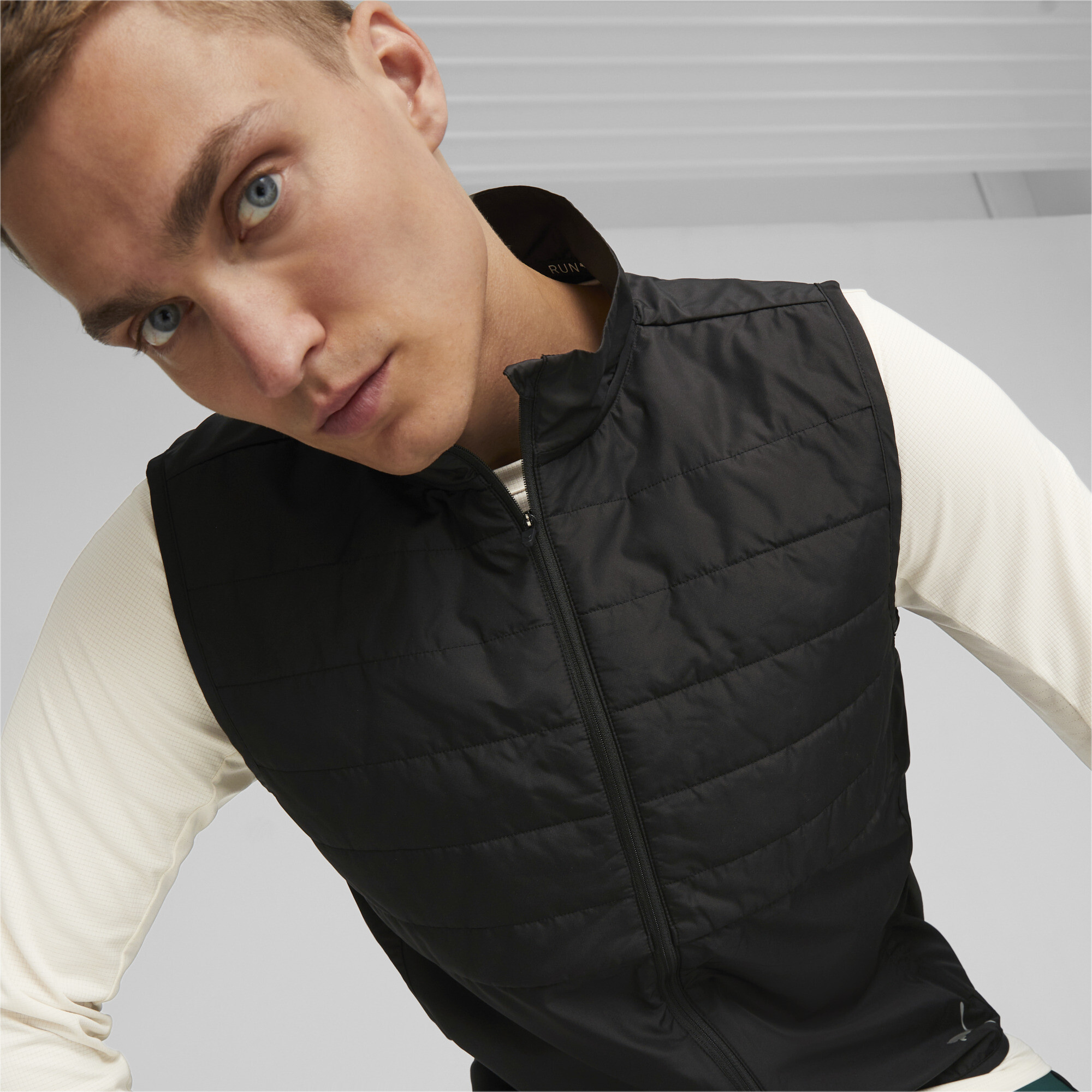 Men's Puma Run Favourite's Running Puffer Vest, Black, Size XS, Clothing