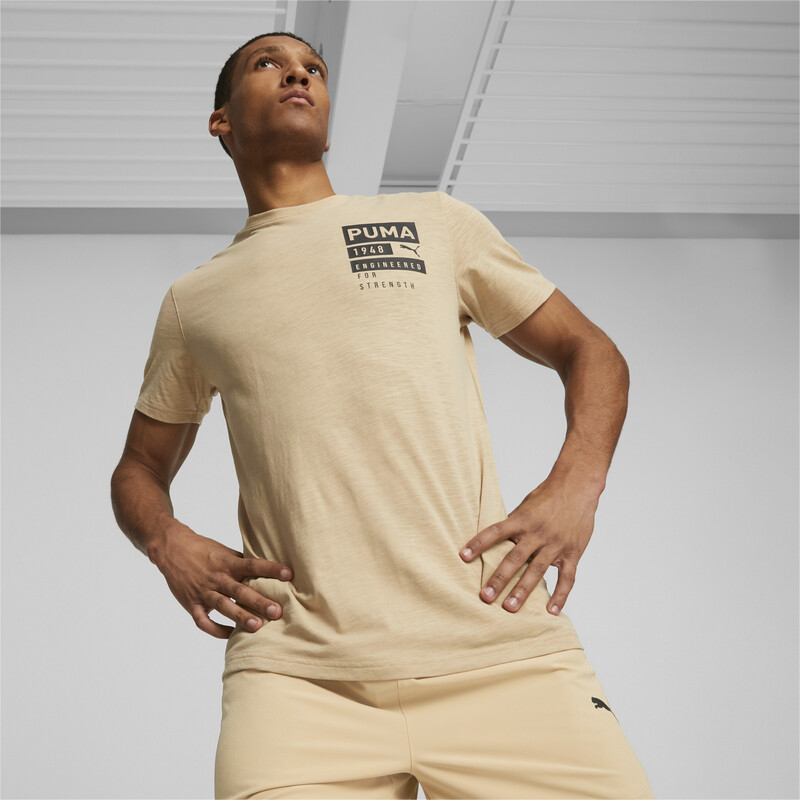 

Men's PUMA Graphic Training Tee, Sand dune