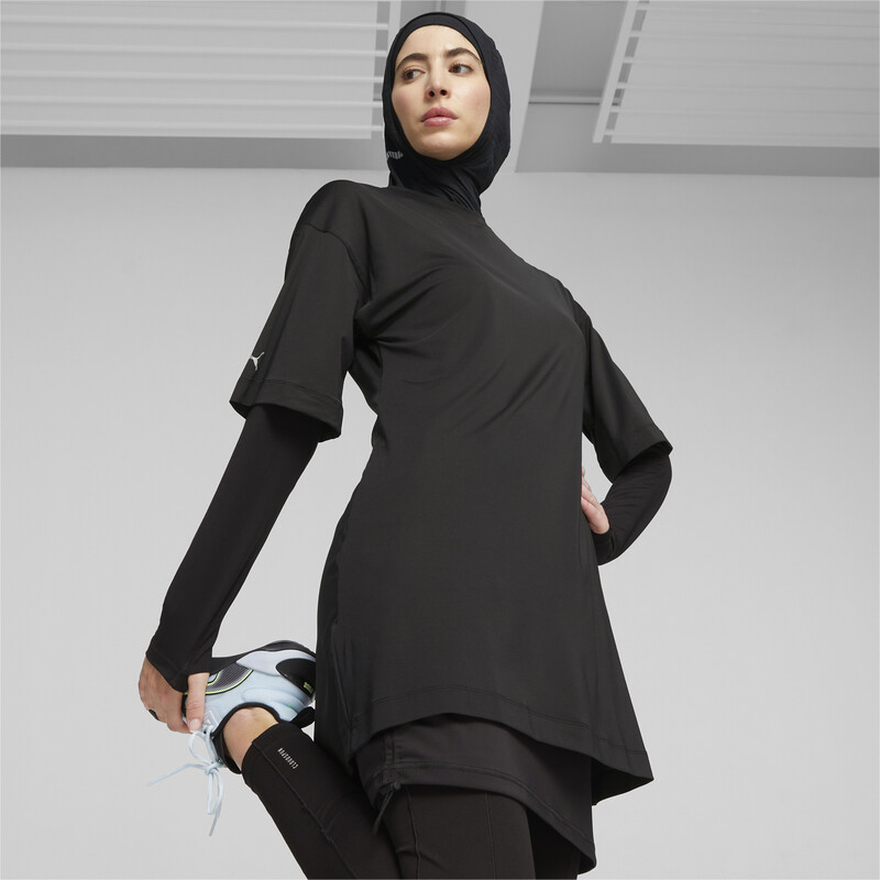 Women's PUMA Modest Oversized Training T-shirt in Black size M