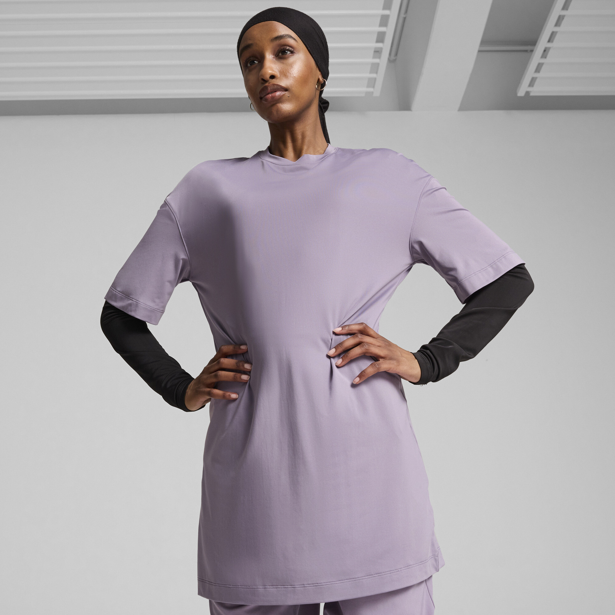 Puma Modest Oversized Trainings-T-Shirt Damen | Mit Plain | Pale Plum | Größe: S