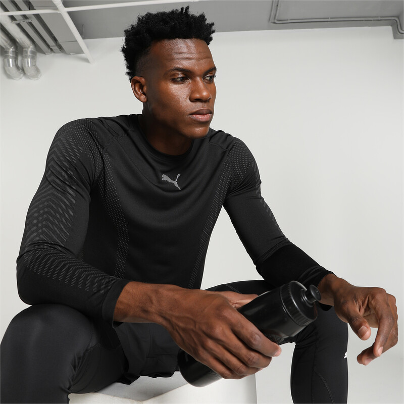 Men s PUMA Formknit Seamless Long Sleeve Training T shirt in Black size M