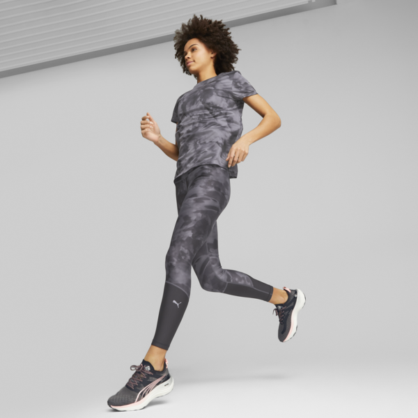 Remera para mujer Run Favorite, PUMA Black-AOP, large-ARG