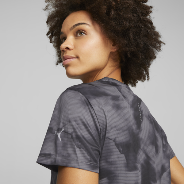 Remera para mujer Run Favorite, PUMA Black-AOP, large-ARG