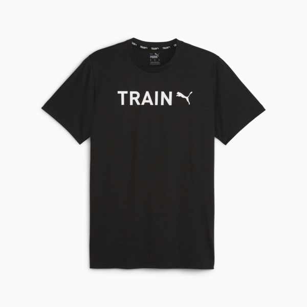Playera de entrenamiento GRAPHICS para hombre, PUMA Black, large-MEX
