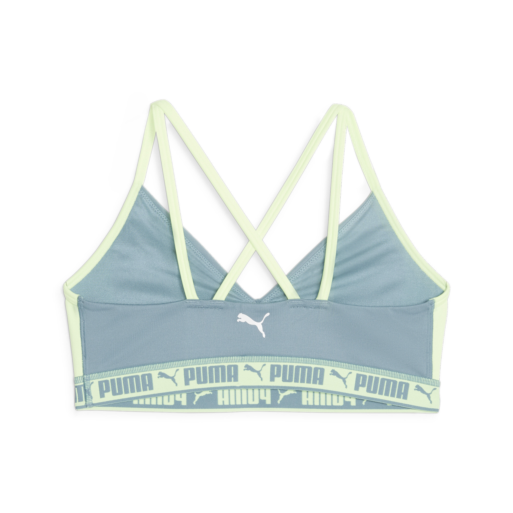 Women's Puma Strong Strappy Training Bra, Blue, Size M, Clothing