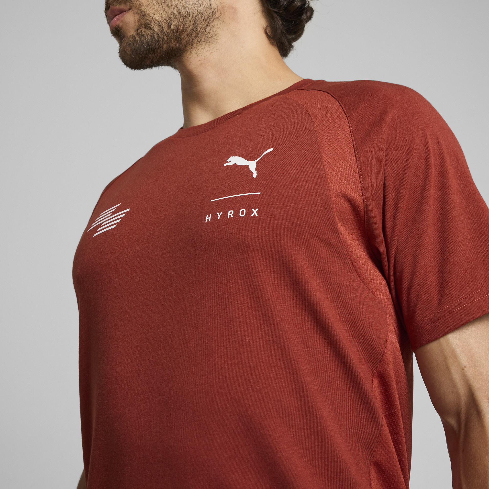 Men's Puma X HYROX Triblend Training T-Shirt, Red, Size XS, Clothing