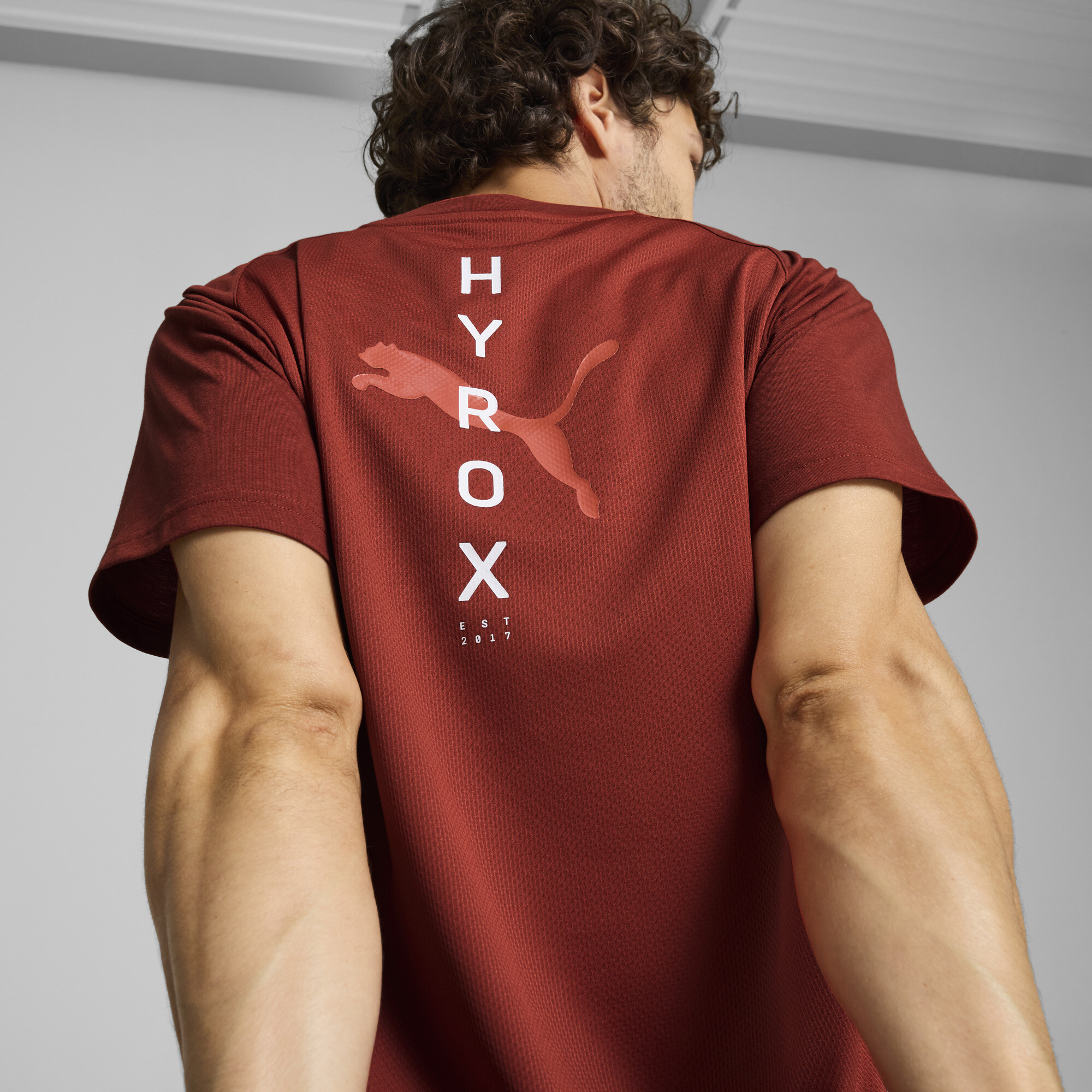 Men's Puma X HYROX Triblend Training T-Shirt, Red, Size XS, Clothing