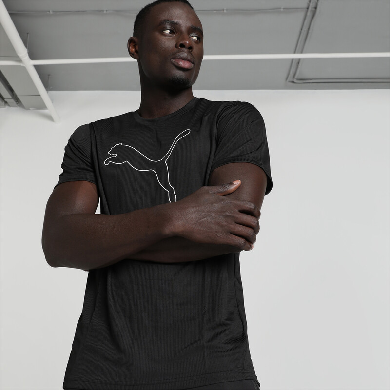 

Men's PUMA Performance Cat Regular Fit Mens Training T-Shirt, Black