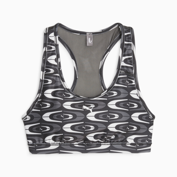 4Keeps Graphic Training Bra, PUMA Black-Concept AOP, large-ZAF