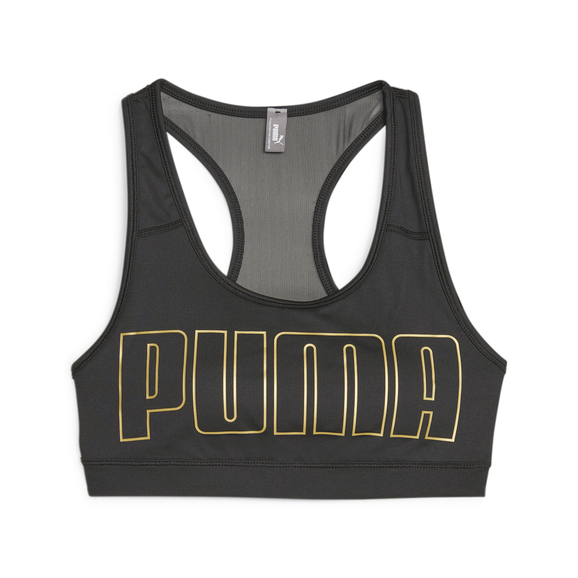 Women's Puma 4Keeps Graphic Training Bra, Black, Size L, Clothing