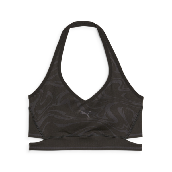 Top Formknit Seamless de bajo impacto, PUMA Black-Strong Gray, large-ARG