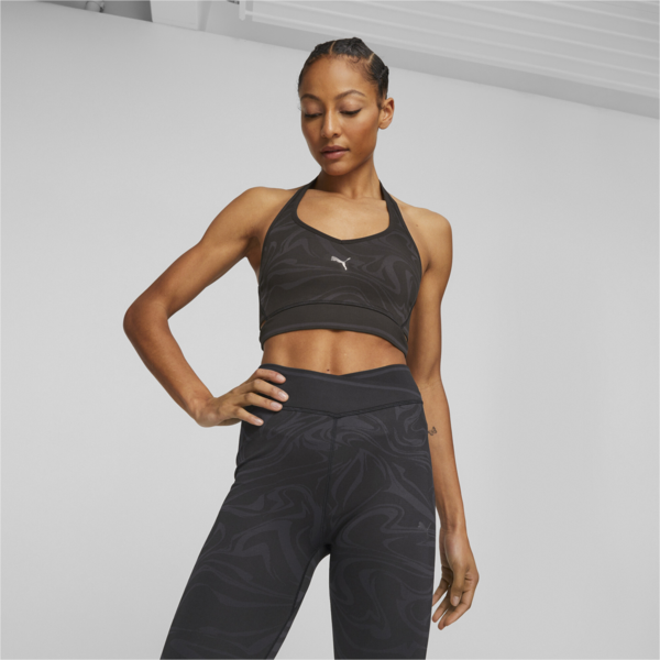 Top Formknit Seamless de bajo impacto, PUMA Black-Strong Gray, large-ARG