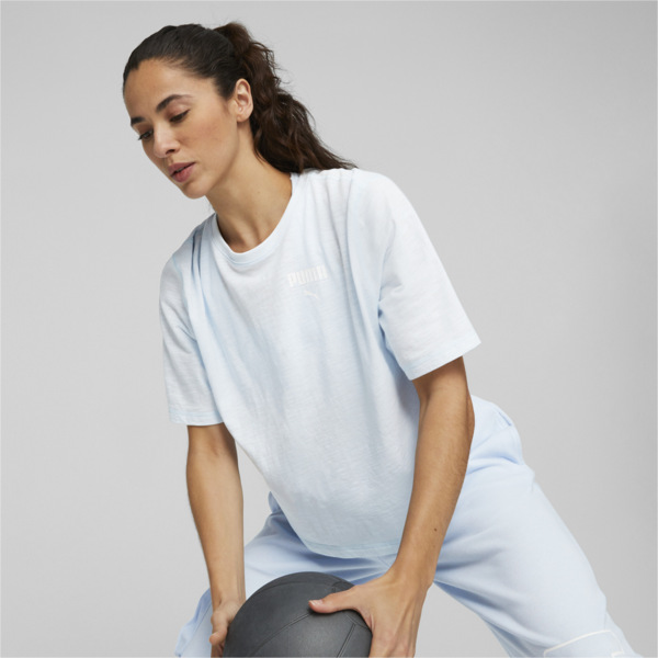 Top corto de training Boxy para mujer, Icy Blue, large-ARG