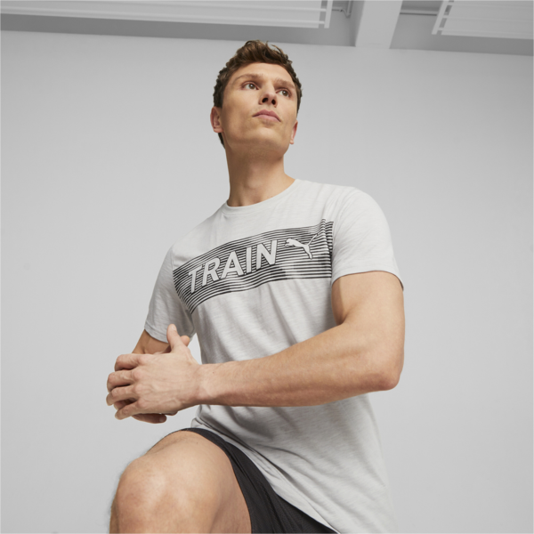 Remera de entrenamiento para hombre, Ash Gray, large-ARG