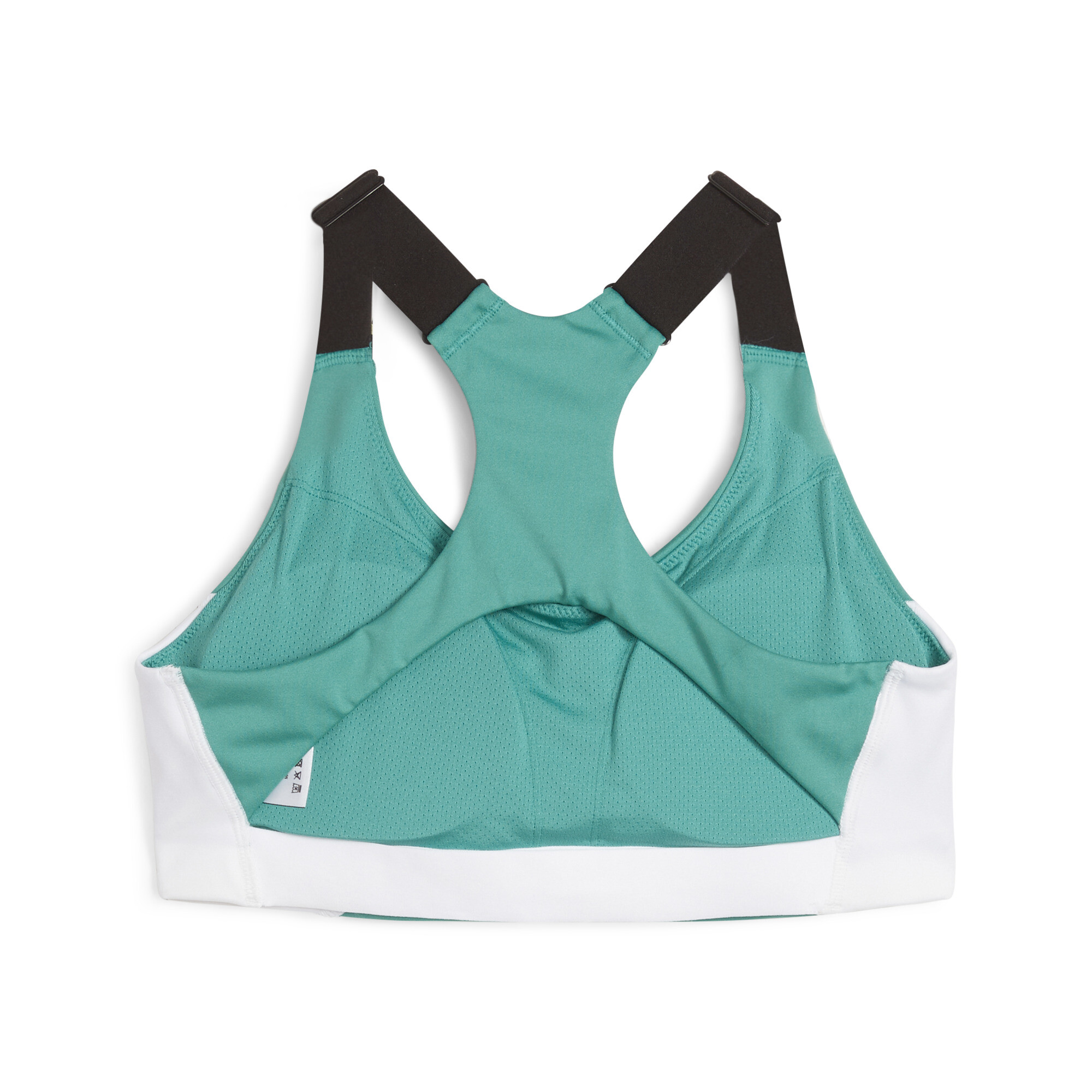 Women's PUMA 4KEEPS EVERSCULPT BRA In Green, Size Small, Polyester